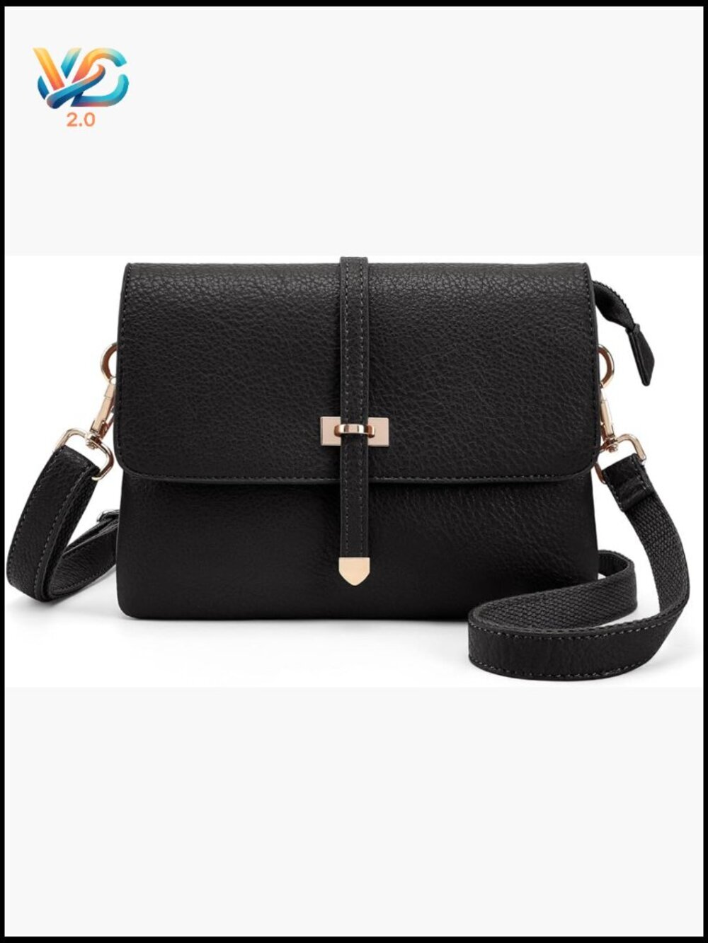 RFID Crossbody Purse with Card Slots Vegan Leather